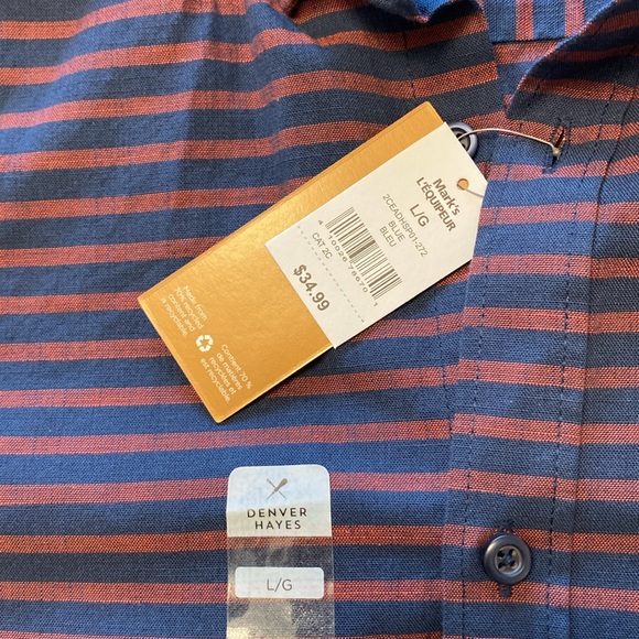 Denver Hayes modern fit button shirt sz L - Picture 5 of 5